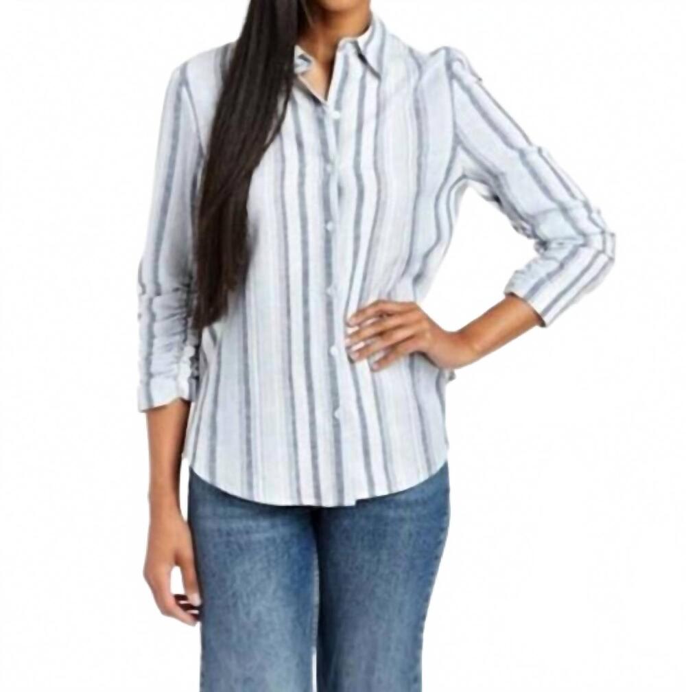 NEW DREW legacy button-up top in chambray